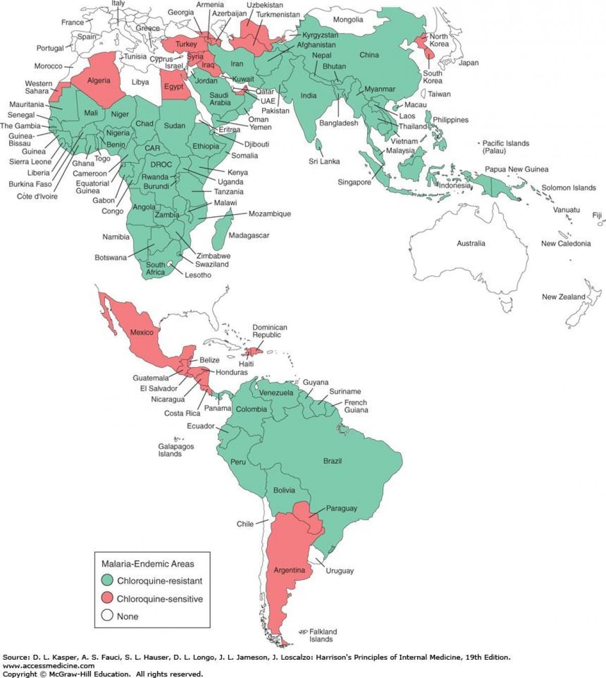 Kort af Belize malaríu