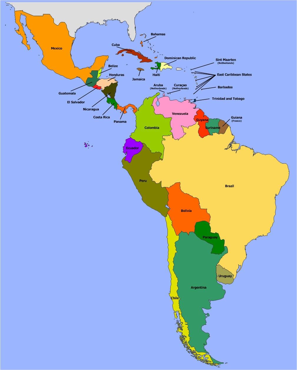 Kort af Belize suður-ameríku