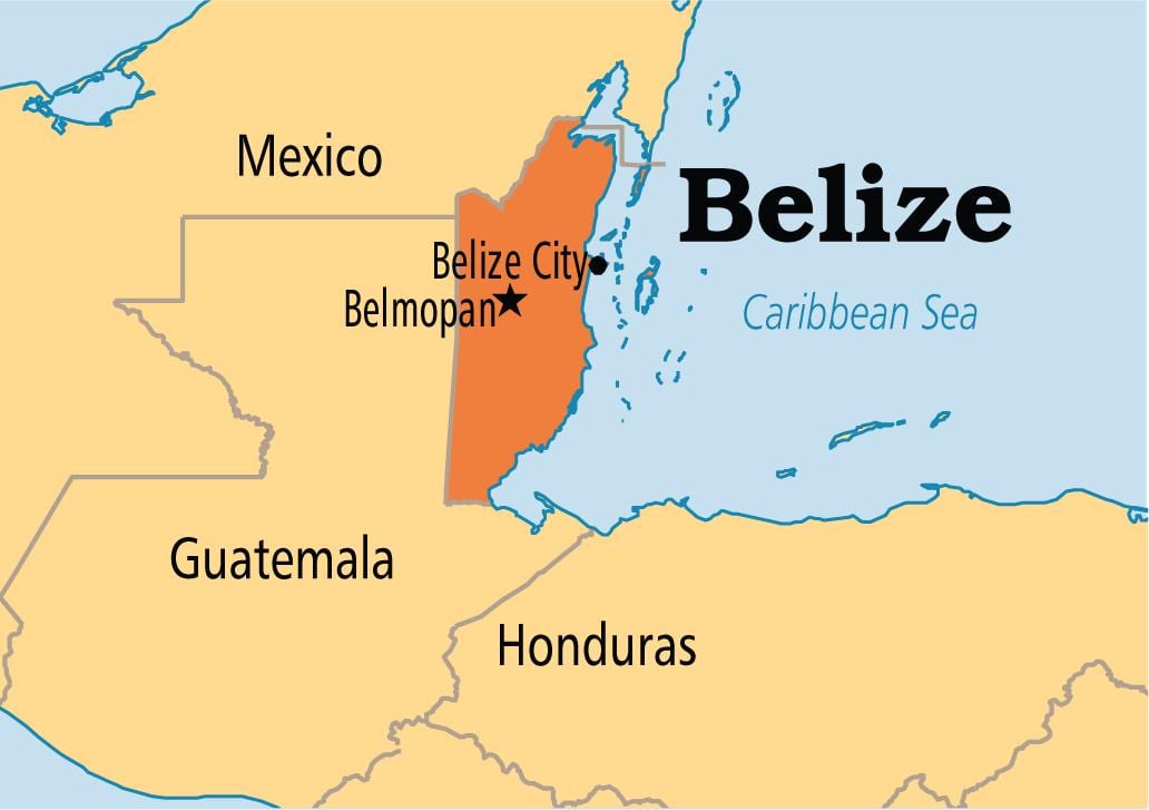 kort af belmopan Belize
