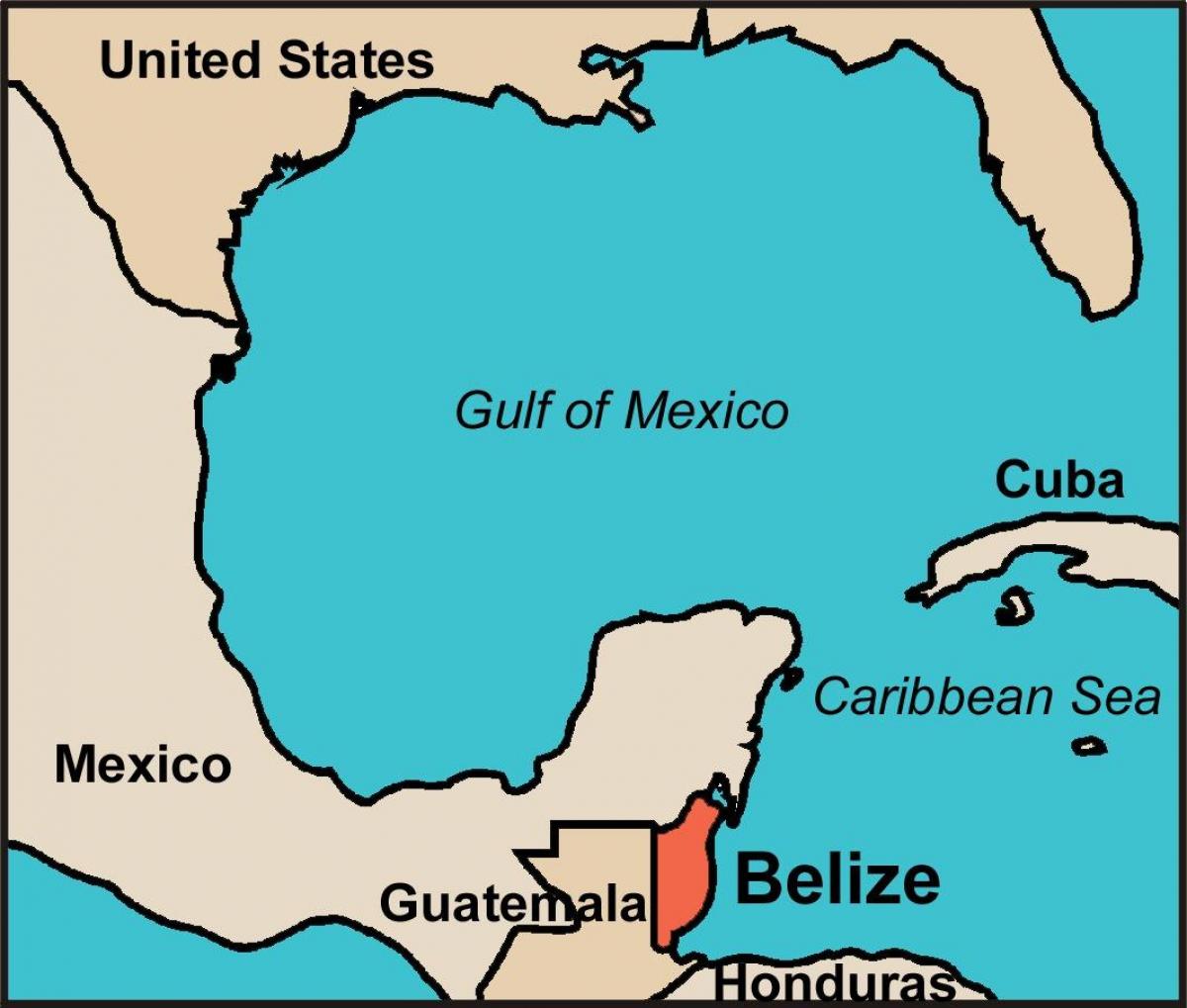 Belize landi kort