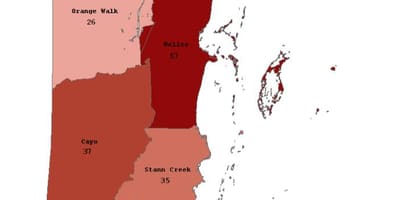Kort af Belize íbúa
