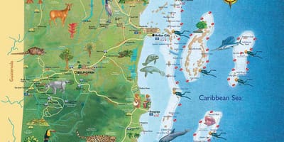 Belize höfn kort