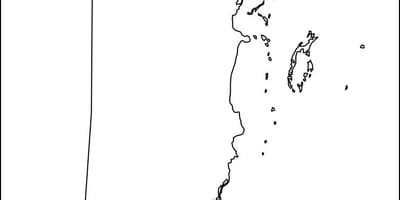 Kort af Belize útlínur