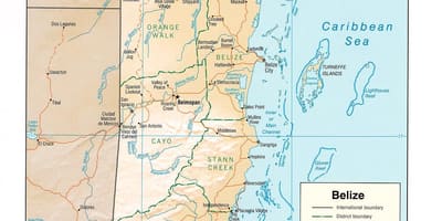 Kort sýna Belize