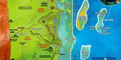 Belize rústir kort