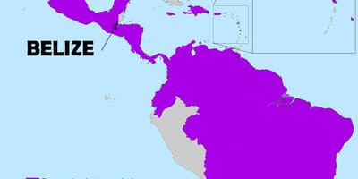 Kort af Belize zika