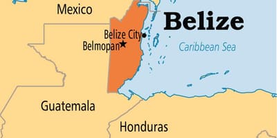 Kort af belmopan Belize